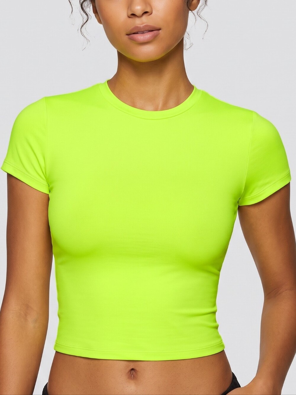 SKIMS Fits Everybody T-Shirt Top Shirt Green Highlighter 3X NWT